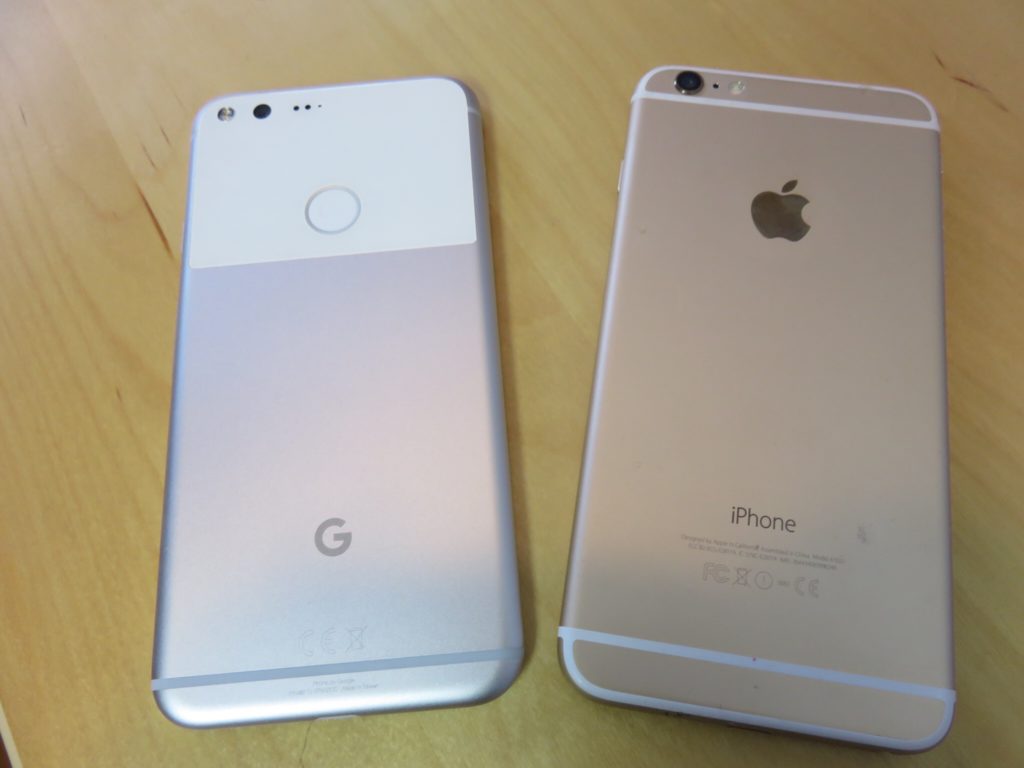 Google Pixel Phone with iphone