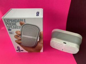 mo speaker, bluetooth, portable, foldable, flat, audio, POW, review