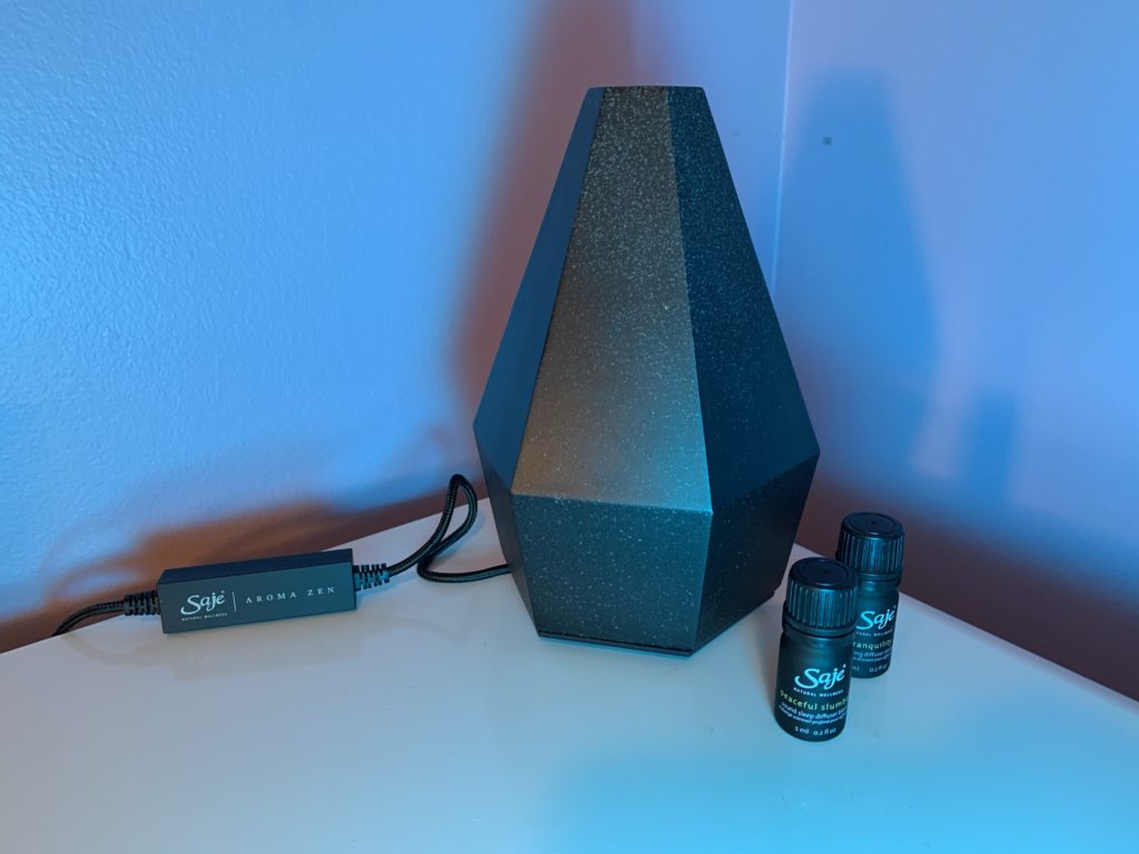 Saje Wellness essential oil, diffuser, holiday, kit